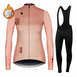 Gobikful Women Winter Bicicleta Set Outdoor Thermal Fleece Cycling Clothing Road Bike Shirt MTB Jersey Bicycle Uniform Ciclismo