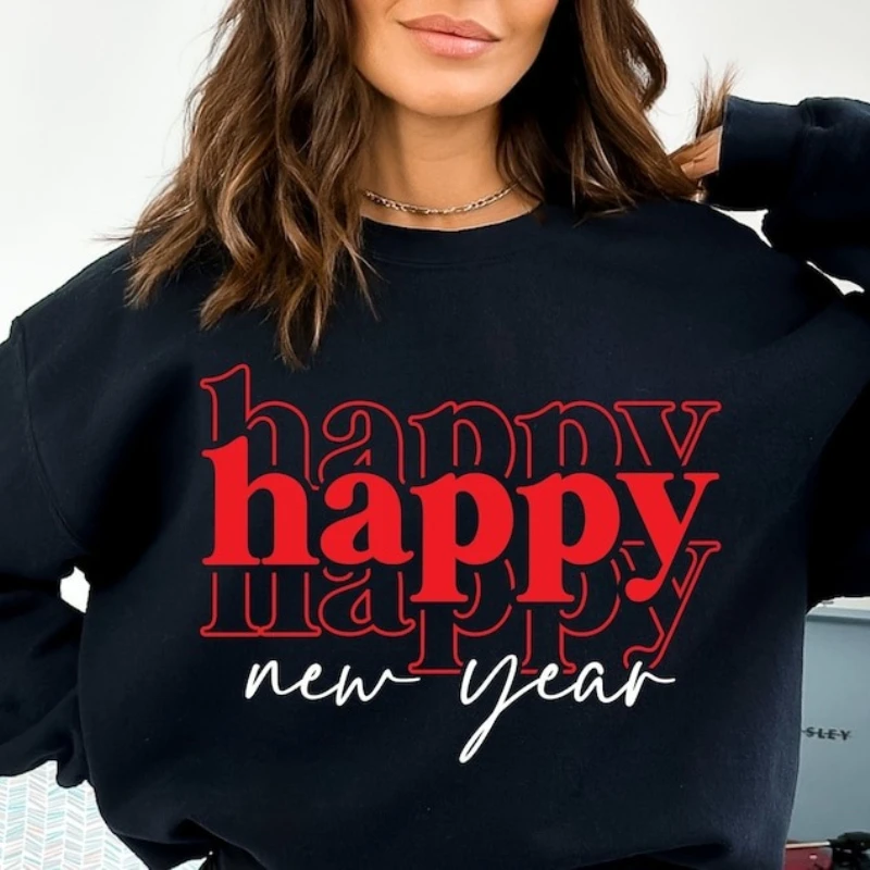 

С Новым годом 2026, одинаковая толстовка с капюшоном Merry Hello Simple Cricut Letters, осенне-зимний теплый пуловер с длинными рукавами для взрослых