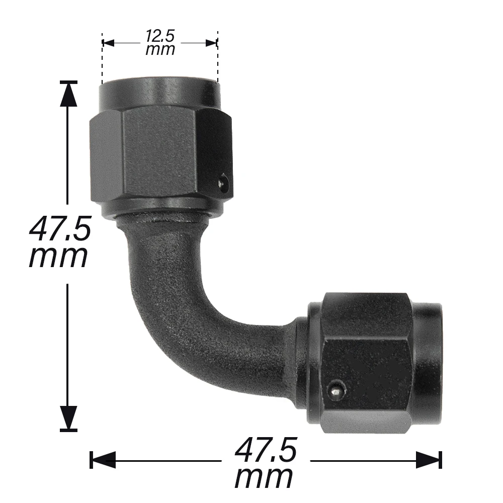 Aluminium Anodized Black AN6 An8 An10 Female to 6AN 8AN 10AN Female 0 90 120 Degree Swivel Coupler Fitting Adapter Union