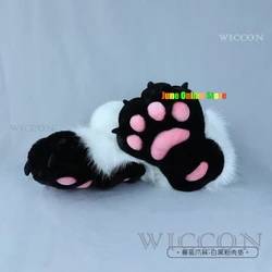 Śliczne pluszowe skarpetki Fursuit Animal Foot 8-kolorowe pluszowe kostiumy Cosplay Furry Animal Paw Shoes Cat Girl Shoes Cat Paw Christmas Gift