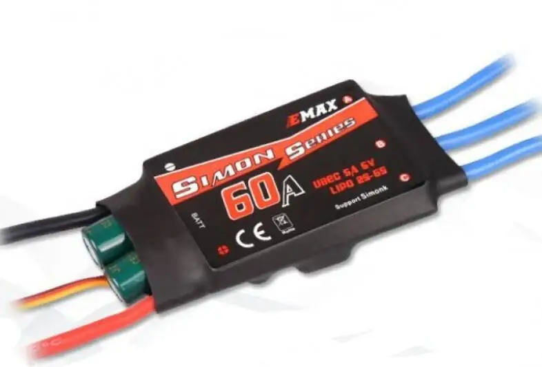 EMax Simonk SM ESC 60A Speed Controller 2-6S BEC output: 5A/5V, Switch mode Blheli Compatible for RC Multicopters Drone