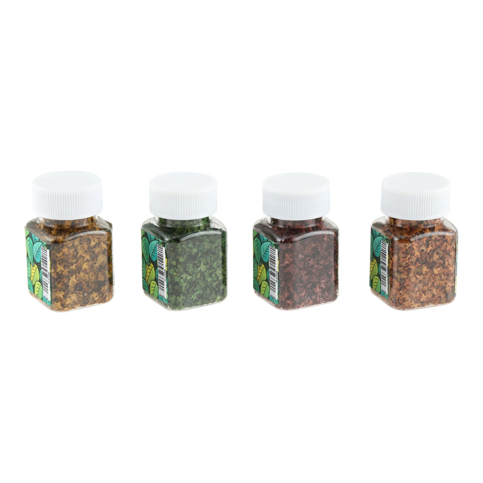 Miniatur daun statis 56ml, 4 botol DIY Model simulasi pohon jatuh daun DIY lanskap tanaman
