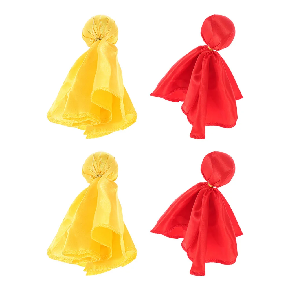 4 Pcs Rugby Small Yellow Banner Football Accessories Referee Prop Decorations Game Accessory Supply Nylon Soccer Supplies