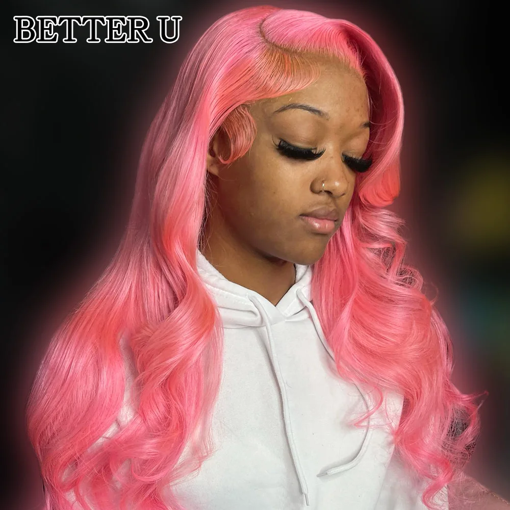 الجسم موجة الوردي شقراء الملونة 13x6 الدانتيل شعر مستعار أمامي شعر الإنسان قبل قطعها 13x4 الدانتيل الباروكة الأمامية البرازيلي الشعر البشري للنساء #3