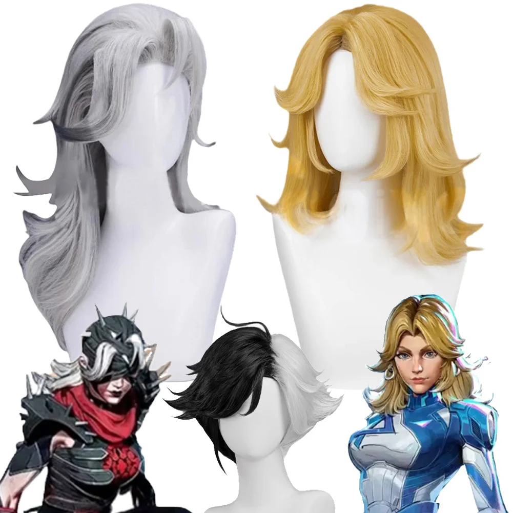 

Fancy Dress Malice Susan Storm Wigs For Women Hair Game Rivals Female Luna Snow Costume Accessories Woman Roleplay Party Props