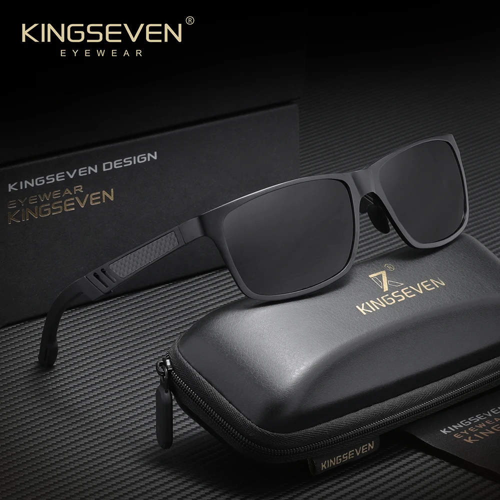 

Классические солнцезащитные очки KINGSEVEN для мужчин и женщин, антибликовые поляризационные очки UV400, популярные очки высокого качества, модные оправы для очков