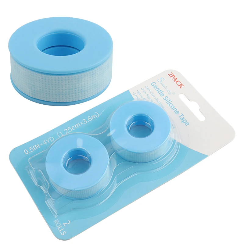 2 Rolls Micropore Breathable Lifting Extension Lash Tape Eye Pink Blue Non-woven Eyelash Tape for Eyelash Stickers Makeup Tools