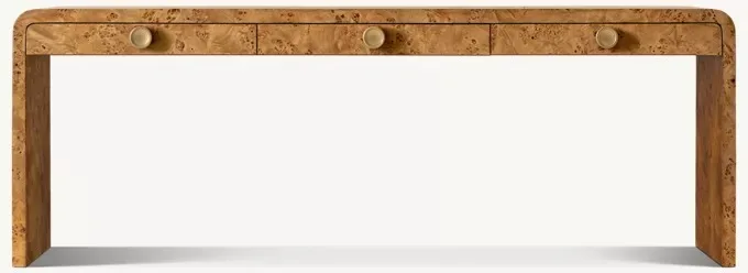 *Retail Customize Vintage Furniture Burl Wood Vanity Console Table  With Drawers Luxury Modern Furniture