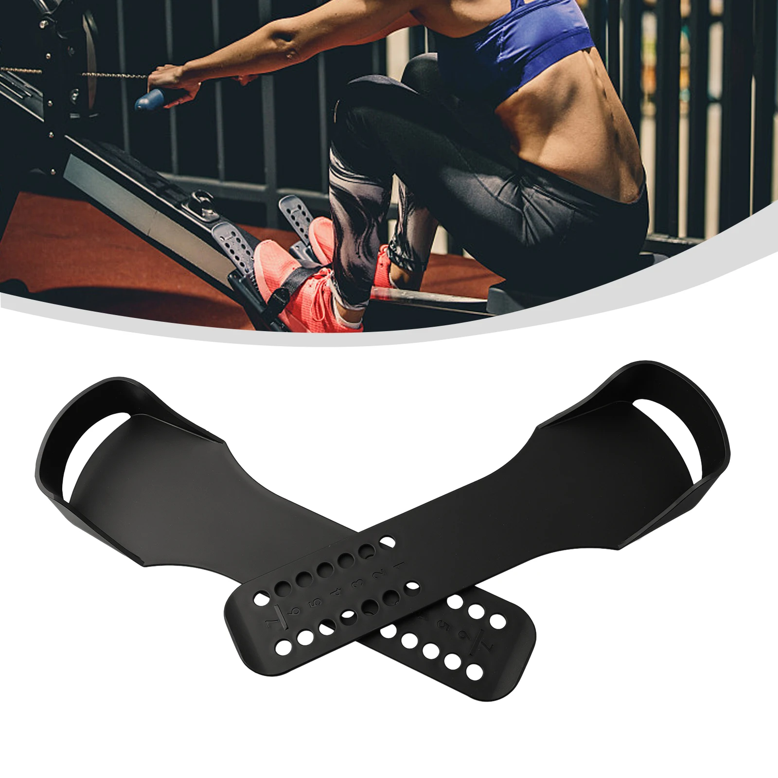Rowing Machine Pedals for Model D E and Similar Units with Standard Bolt Hole Configuration and Thread Specifications