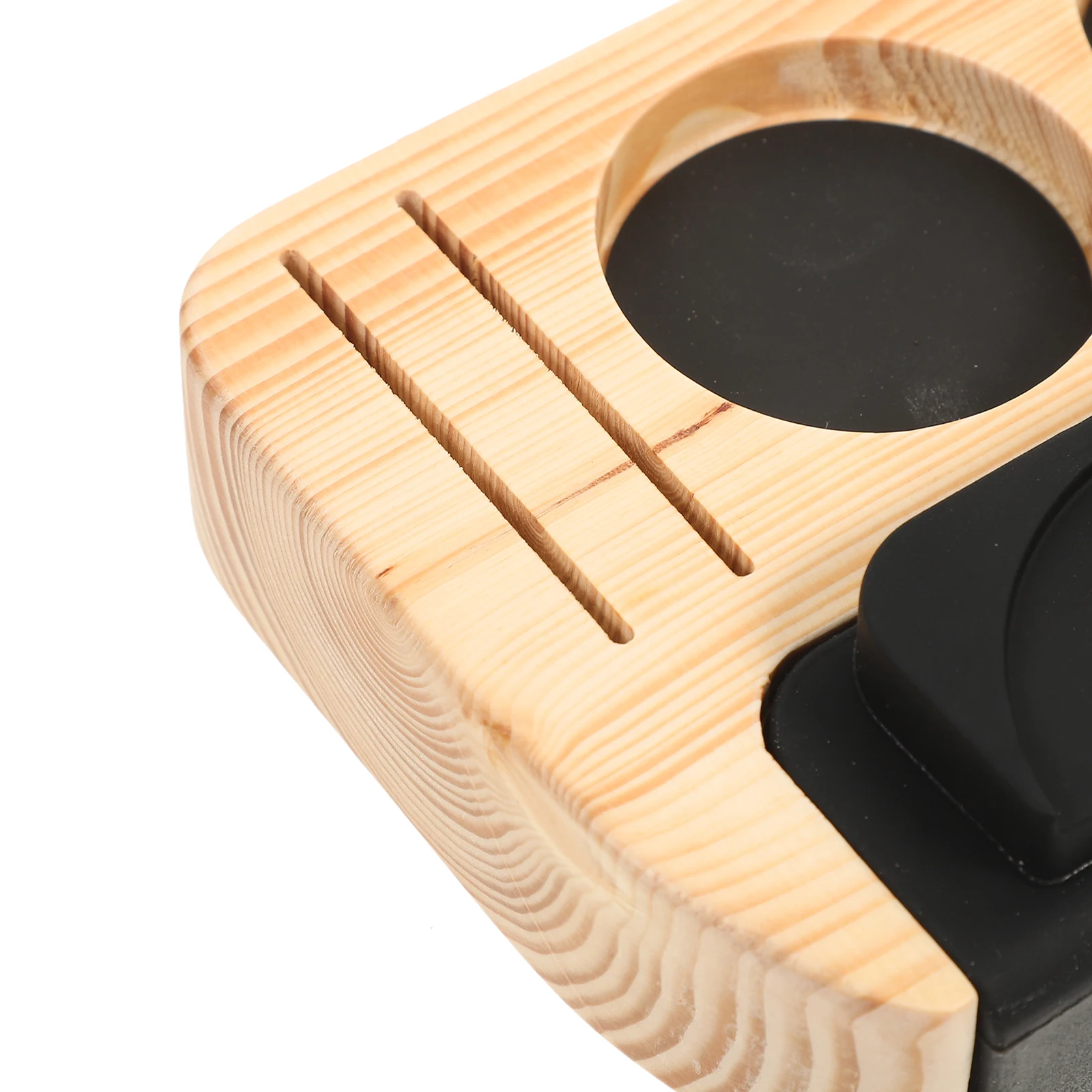 

Coffee Powder Tamper Base Wooden Silicone Material Wear-Resistant Stable Desktop Holder For Home Coffee Shop Use