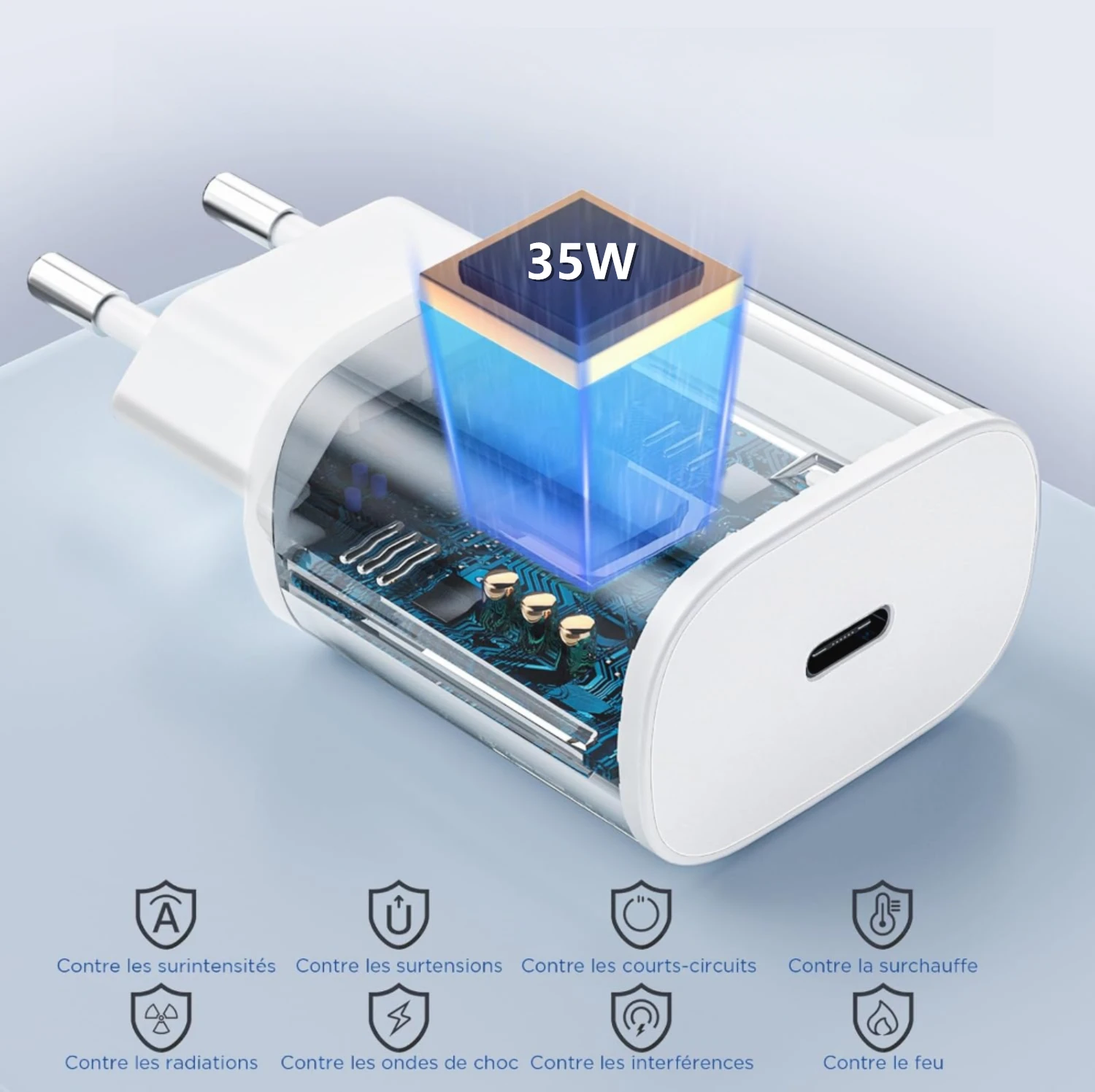 35W PD EU Schnellladekabel für iPhone 11 12 13 Mini 14 Pro Max X XR XS 8 Plus 1m 2m Schnellladekabel USB-C Schnellladegerät