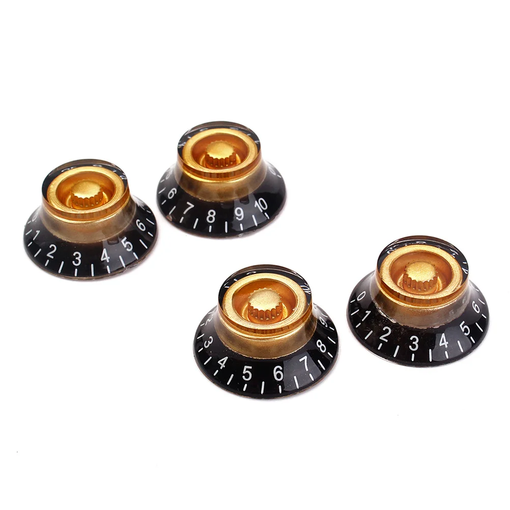 

4Pcs Guitar Knobs Volume Tone Control Rotary Knobs Durable Exquisite Design Easy Install Electric Guitar Parts