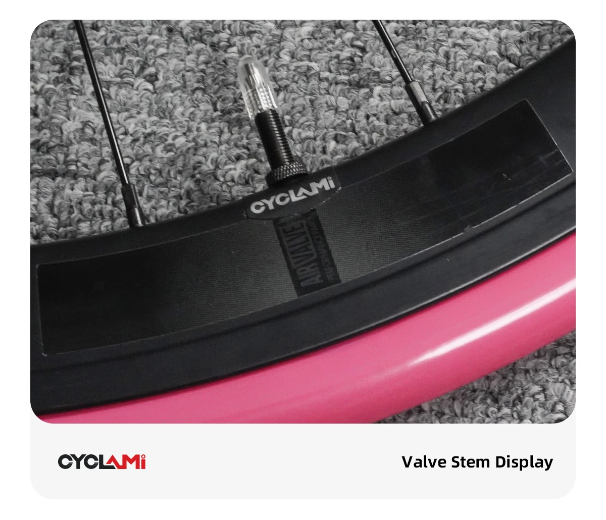 10 Stück CYCLAMI Fahrrad-Schlauch mit Edelstahlventil, französisches Presta-Ventil, pinkes TPU, für Rennradreifen 700C 700 X 18 23 25 28 30 32 C – Detail 10
