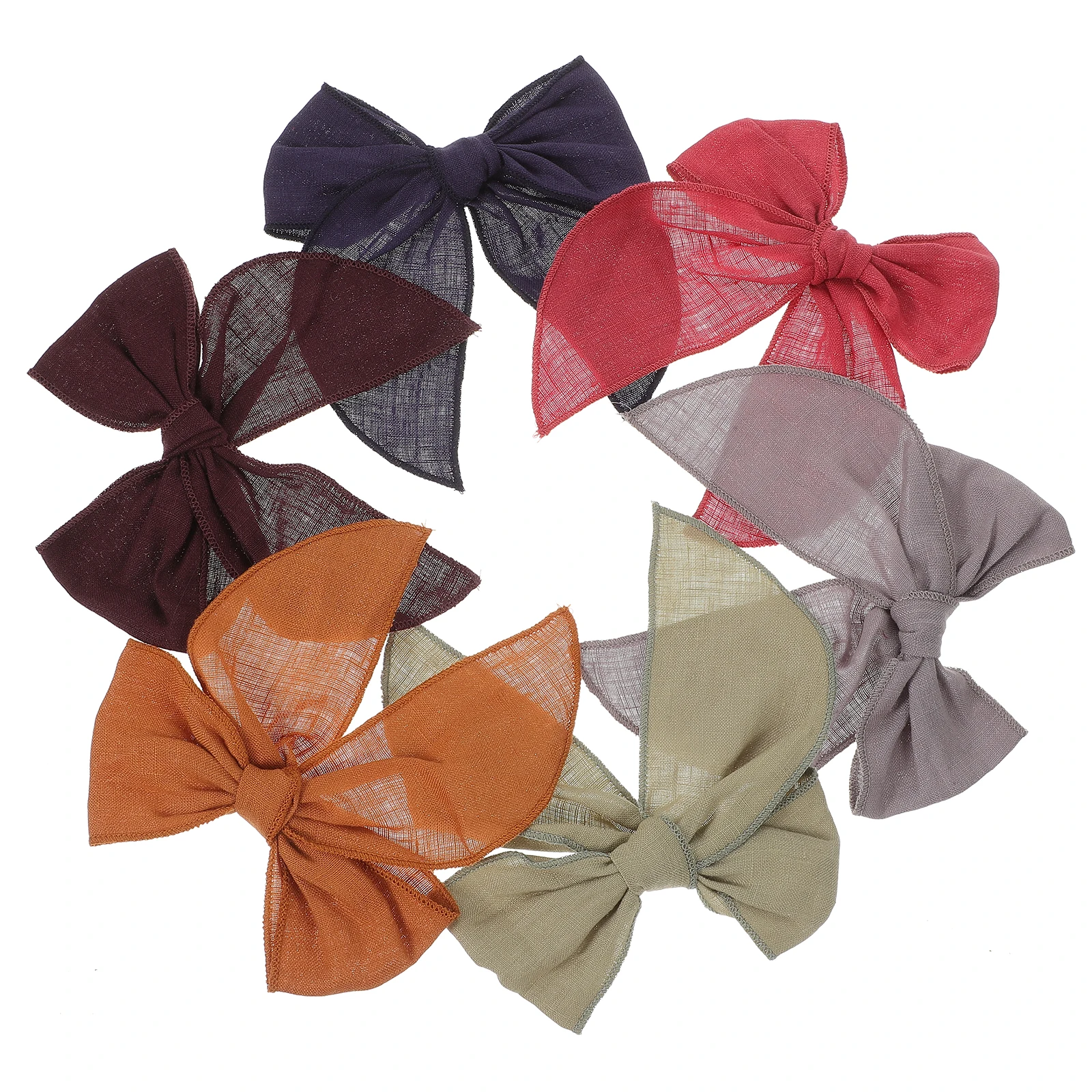 

6pcs Vintage Women Big Bow Long Tail Accessories Party Wedding Banquet Photo Wear Elegant Large Bow Clips Teen Girls Daily Gift