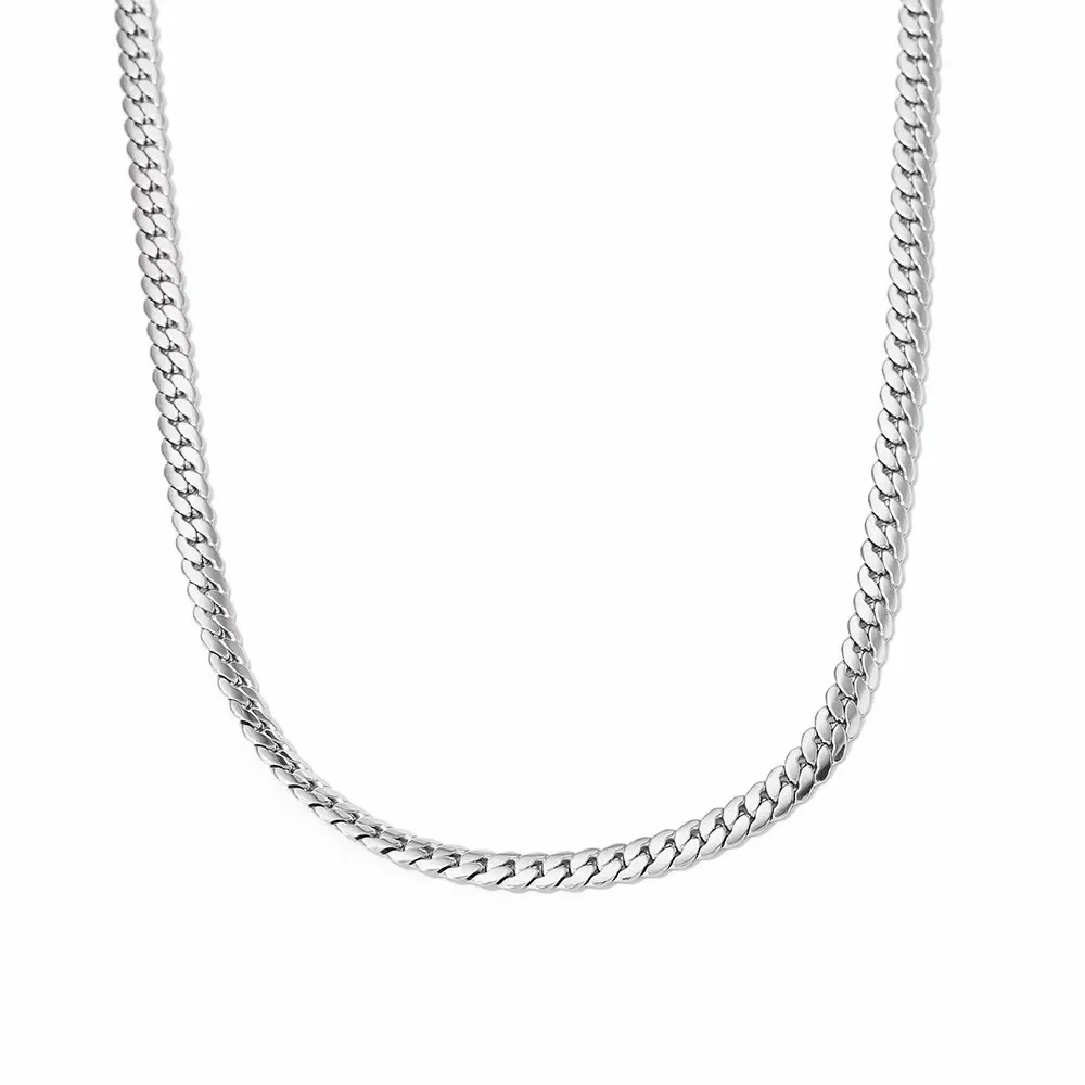 Trendy products 20-60CM 925 Sterling Silver creative 18K gold 5MM sideways chain Necklaces for Men woman fine FASHION Jewelrys