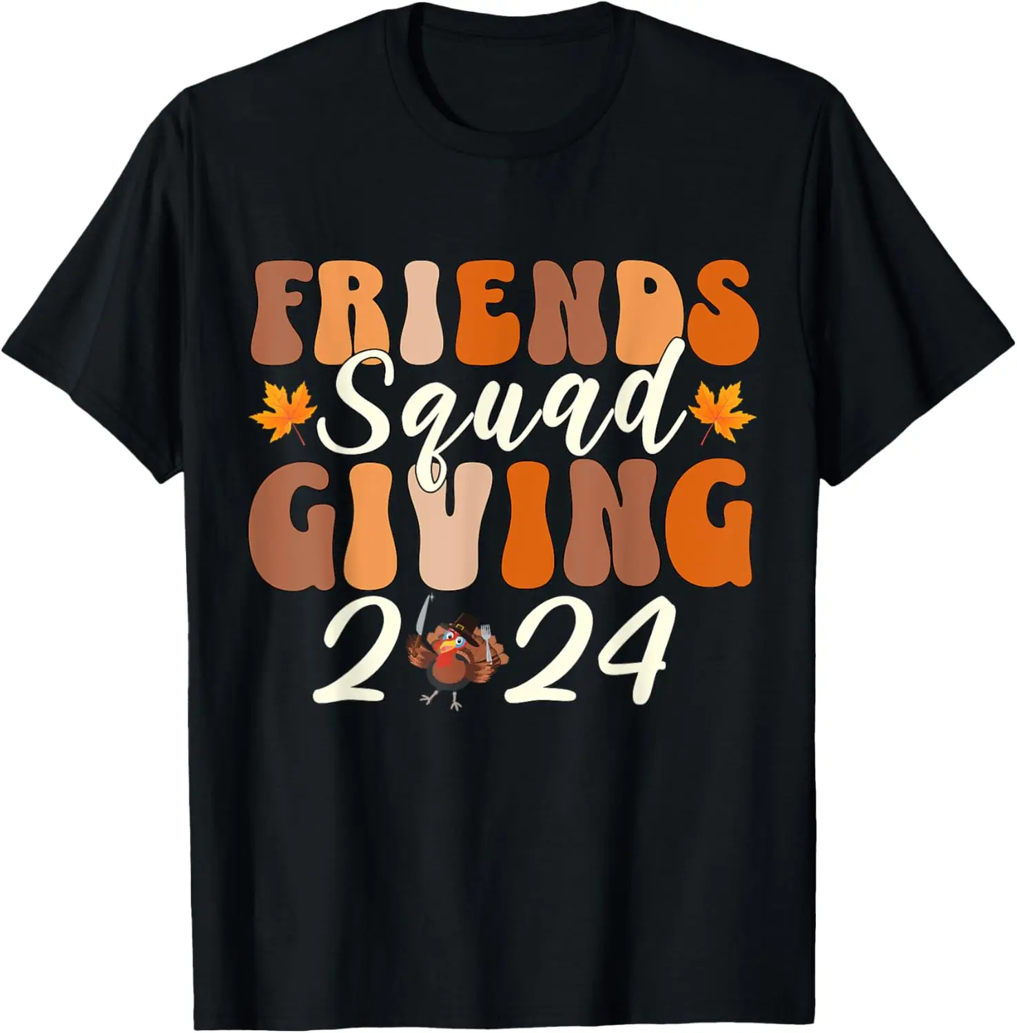 

Retro Friendsgiving Squad 2024 Thanksgiving Friendsgiving T-Shirt