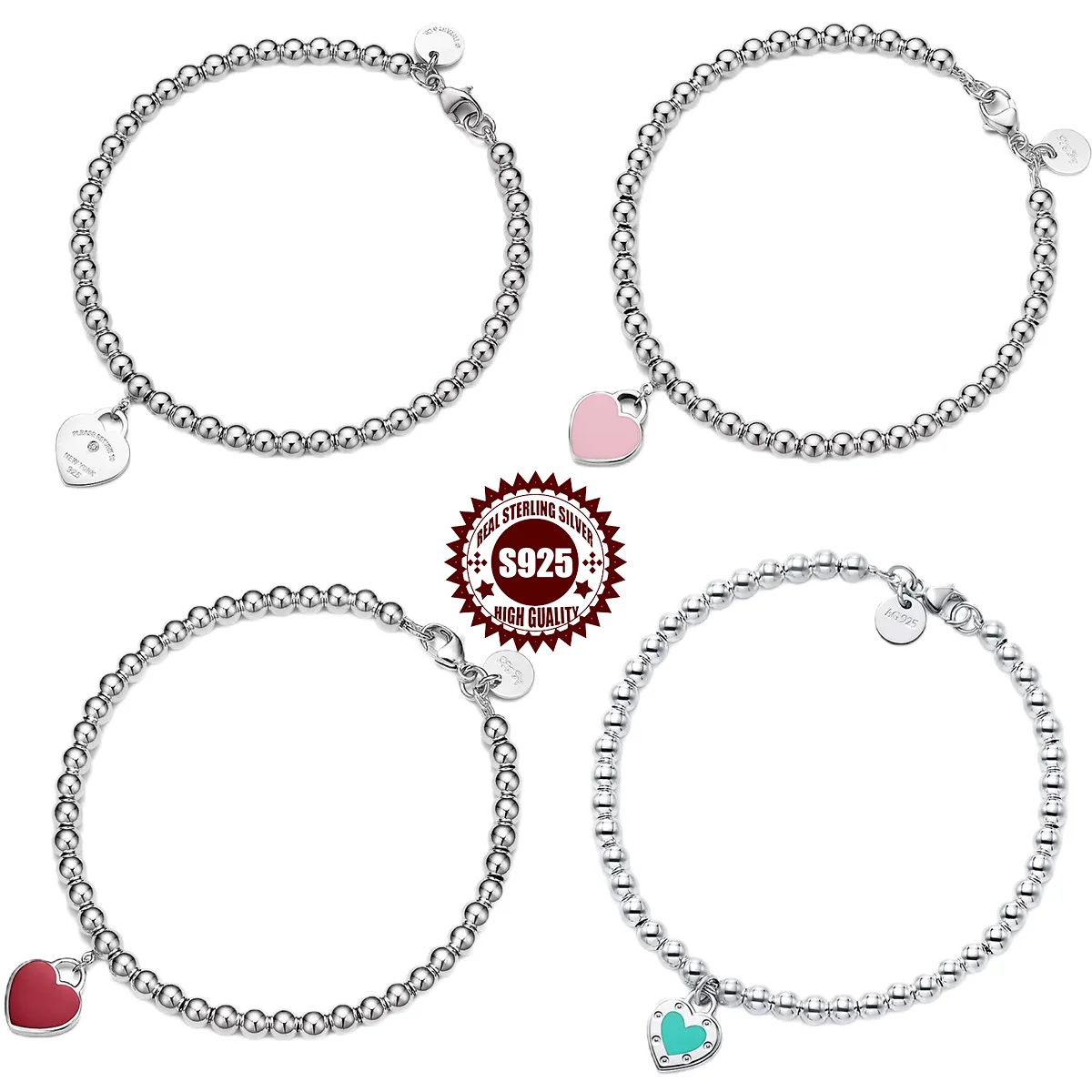 The Sweet And Romantic Style Classic Heart Bracelet Is Available In A Variety Of Colors And Styles To Suit Various Combinations.