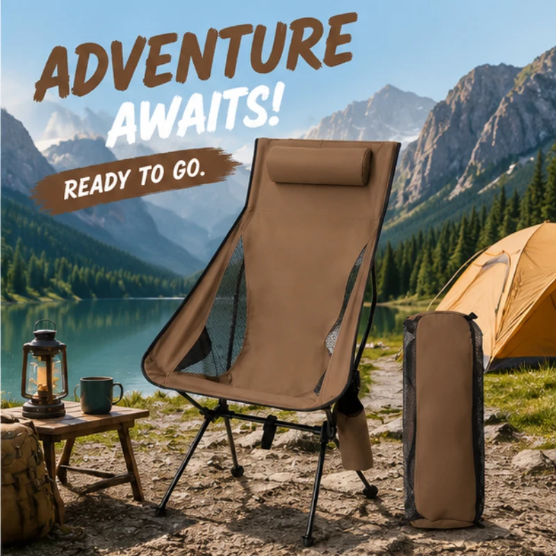 Lightweight Foldable Lawn Camping Chair, Premium Aluminum Al