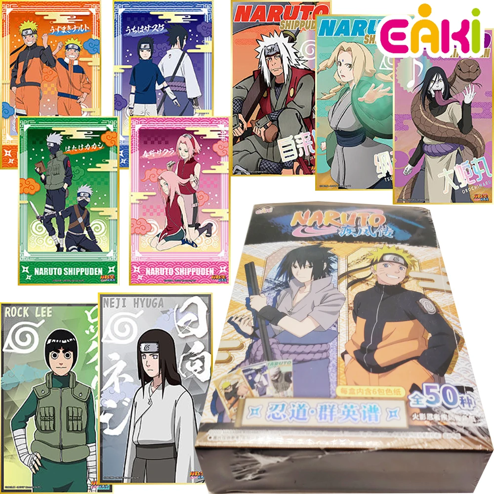 

Original EAKI Naruto Collection Cards for Boys Girls Japanese Classic Anime Character Color Paper Card Exquisite Peripheral Gift