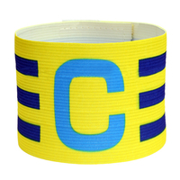 Football Captain Armband Adjustable Brazalete Capitan Band Clear Icon Stripe Arm Band with Touch Fastener for Football Captain