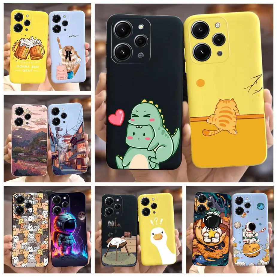 For Xiaomi Redmi 12 Case 6.79'' Cute Fashion Painted Cover Soft Silicone Phone Case For Xiaomi Redmi 12 Redmi12 Back Cover Coque