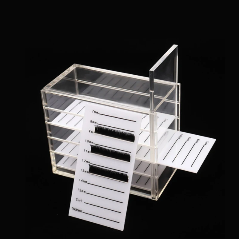 

Acrylic 5 Layers Transparent Eyelash Storage Box, Lash Display Container Grafting Eyelashes Holder Case, Eyelash Extension Tool