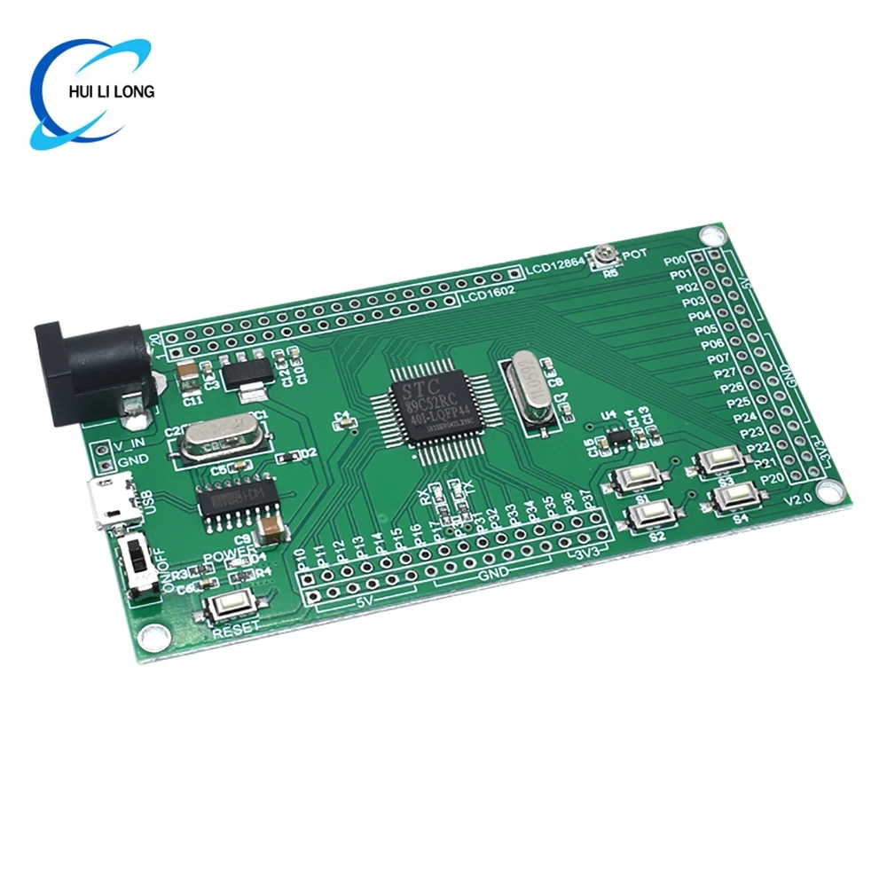 STC89C52 STC12C5A60S2 Mikrocontroller Mindestsystemplatine 51 Entwicklungsplatine LCD1602/LCD12864-Schnittstelle