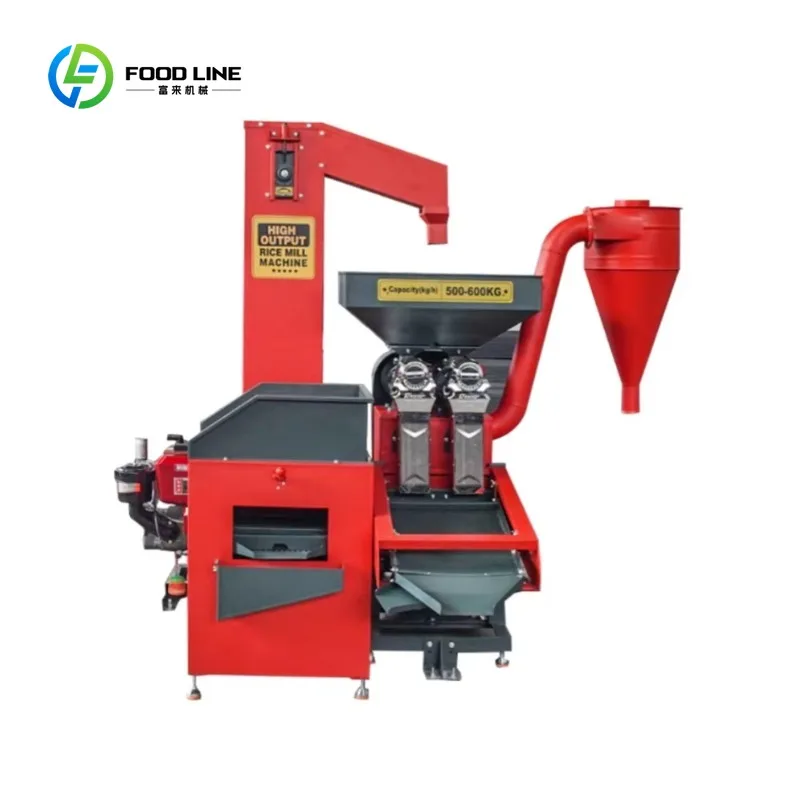 Customized High Efficiency 500-600kg/h Combined Rice Milling Machine Industrial Grade Rice Processing Machine for Farm Use