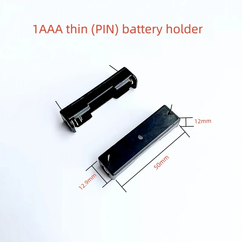 50/100PCS AAA battery holder with pin AAA 1/2/3X battery box with pin guide PCB welded AAA flame-retardant battery compartment