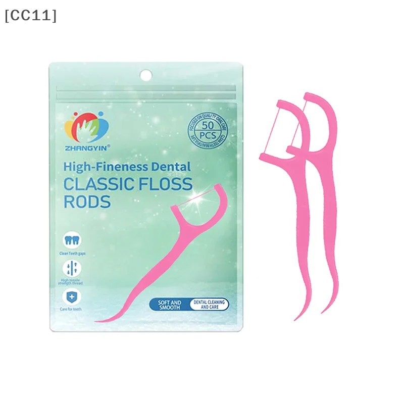 

50/100/200pcs Ultra-Fine Floss Strawberry Flavor Home Set Portable And Disposable Care Floss Rods Deep Cleaning For Oral Care