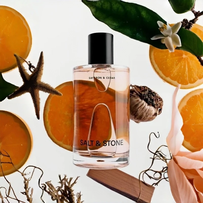 رذاذ الجسم بالملح والحجر، رائحة الزعفران والأرز، رذاذ للعناية بالبشرة والشعر والجسم للنساء والرجال، عطر مرطب مع Gl