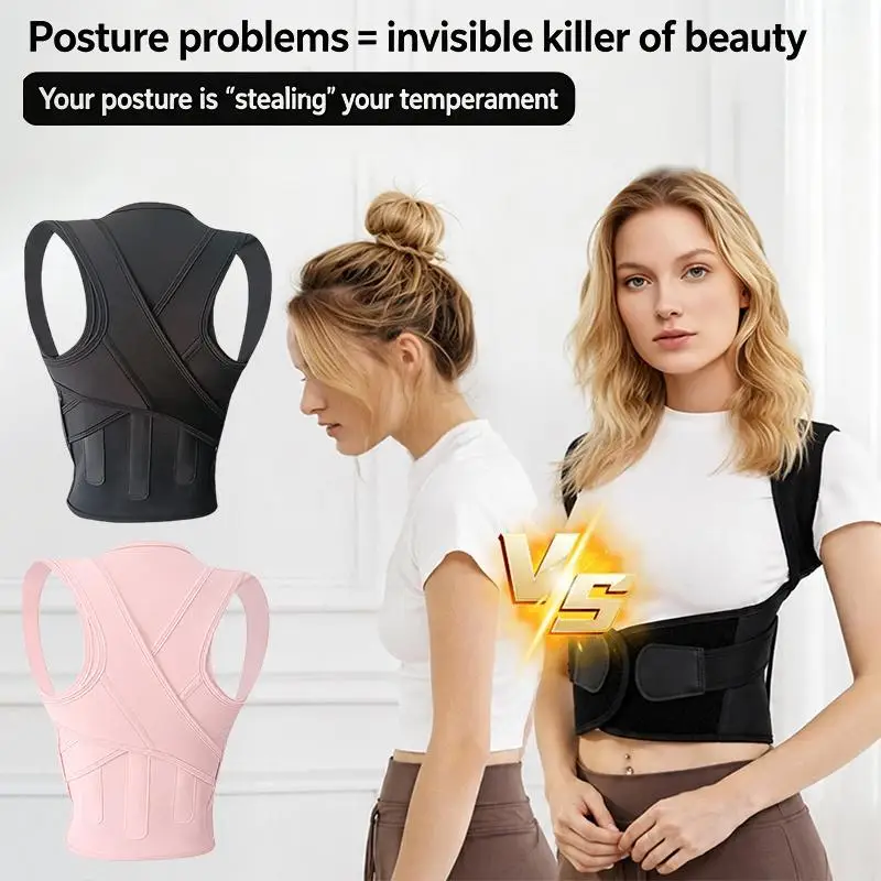 1Pcs Posture Correction Belt With Support Splint Adjusts Back Posture Improves Posture And Body Shapes Shoulders And Back
