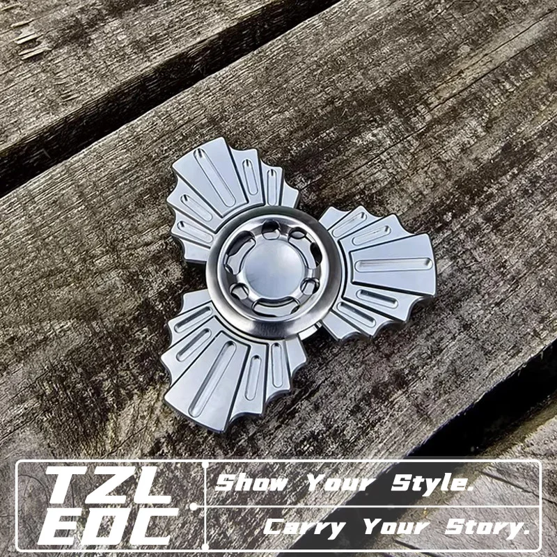 EDC Novel Three-leaf Stainless Steel Hand Spinner EDC Fidget Spinner Stress Relief Toy ADHD Fidget Toys