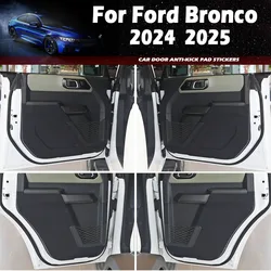 For Ford Bronco 2024 2025 Car Door Anti Kick Pad Auto Glove Box Under Dashboard Side Edge Anti-Collision Sticker Decor Interior
