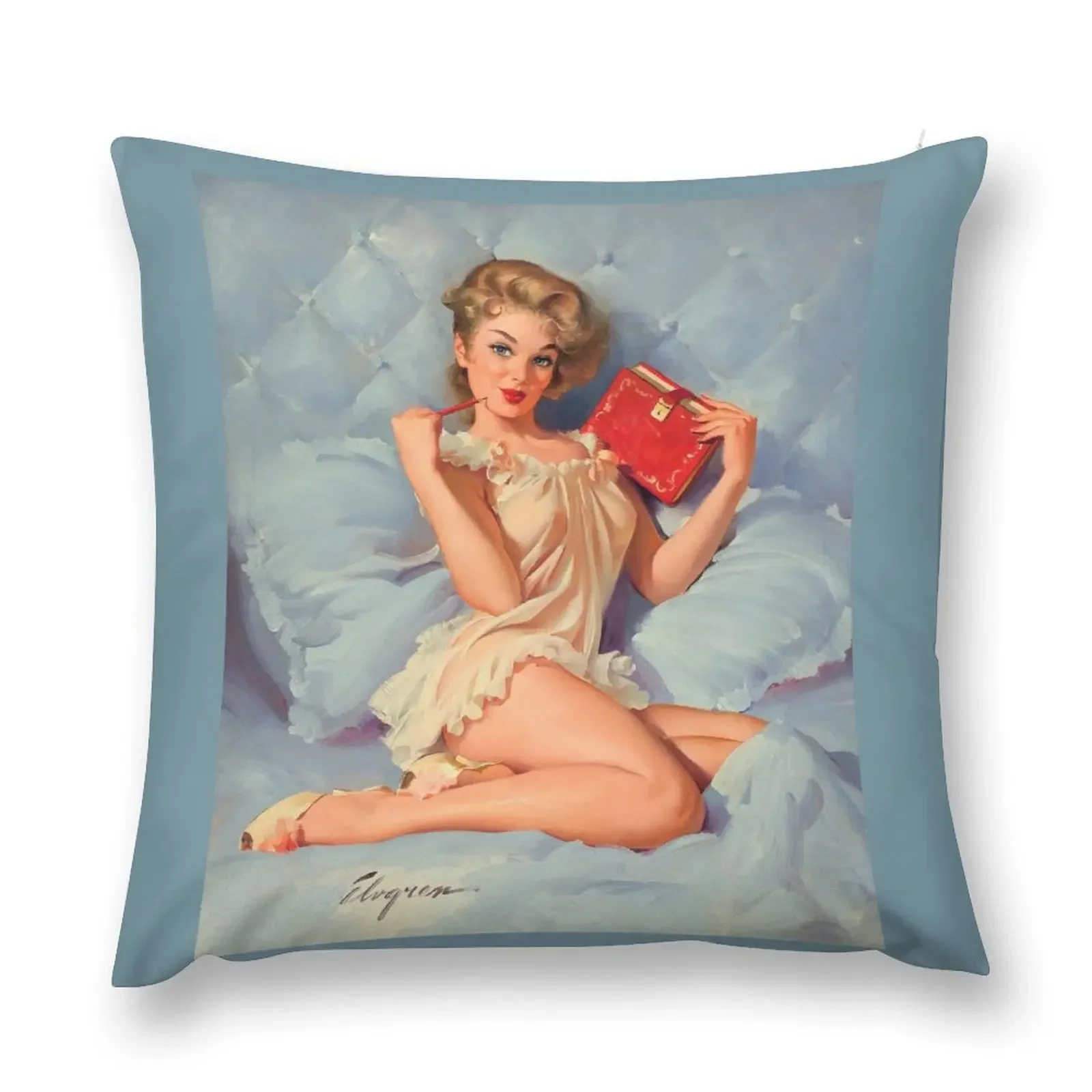 Pin Up Girl - Gil Elvgren Throw Pillow autumn pillowcase pillow cover christmas bed pillows Cushions Cover pillow