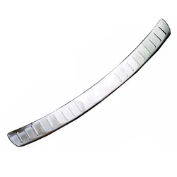 Stainless Steel Rear Chrome Trim on the Trunk for Audi Q5 Bumper Sill Plate Cover Door Guard Protector Automotive Parts
