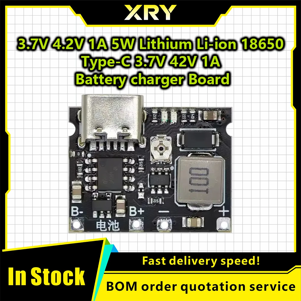 3.7V To 9V 5V 2A DC-DC Step Up Boost Module 18650 Lithium Battery Charging Discharging Board Type-C DC Booster Converter Module