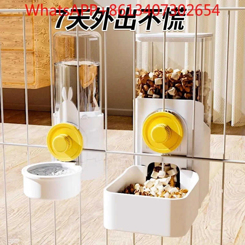 Dog water drinker non-wet mouth Pet hanging ball drinking kettle Puppy automatic feeding (2pcs)