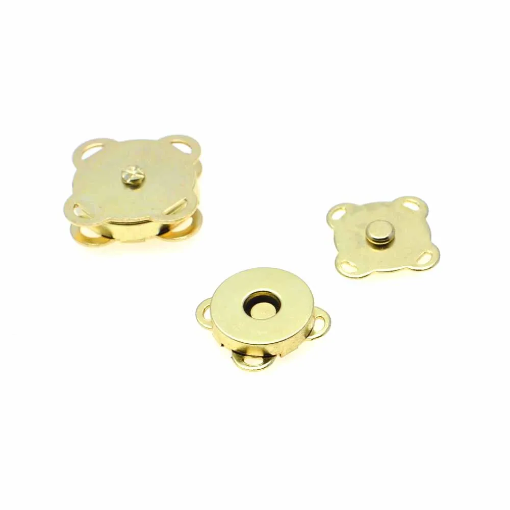 10 Pcs/Pack Metal Magnetic Snap Fasteners Clasps Buttons Handbag Purse Wallet Craft Bags Parts Accessories 15mm 18mm 4 Colors