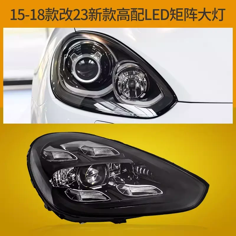 Suitable for Porsche Cayenne Headlight Assembly 11-18 Models Modification 19 New Model Daytime Running Light LED He