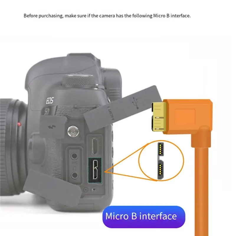 【HOT-PRICE!】Type-C For Canon 5D Mark IV 5DSR 1DX2 For Nikon D850 D5 Camera USB-C To Micro-B 3.0 Tethering Cable 5M Tethered Shoo