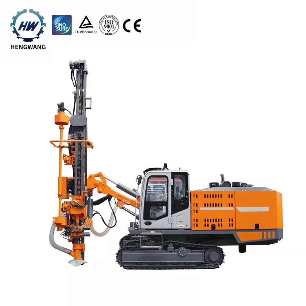 HW-452 blast hole mining drilling equipment drill rigs machine with air compressor