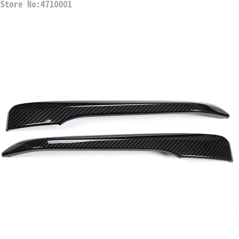 2pcs Car Fog Lights Lamp Strips Trim Cover Stickers For BMW X1 F48 2020 2021 Styling Carbon Fiber Style Front Car Accessories