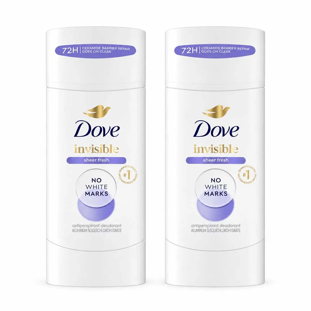Dove 100 Colors 72H Sheer Fresh Deodorant 2.6oz2 Packs