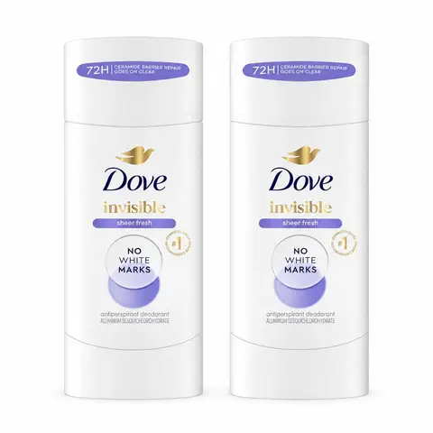 Dove 100 Colors 72H Sheer Fresh Deodorant 2.6oz2 Packs
