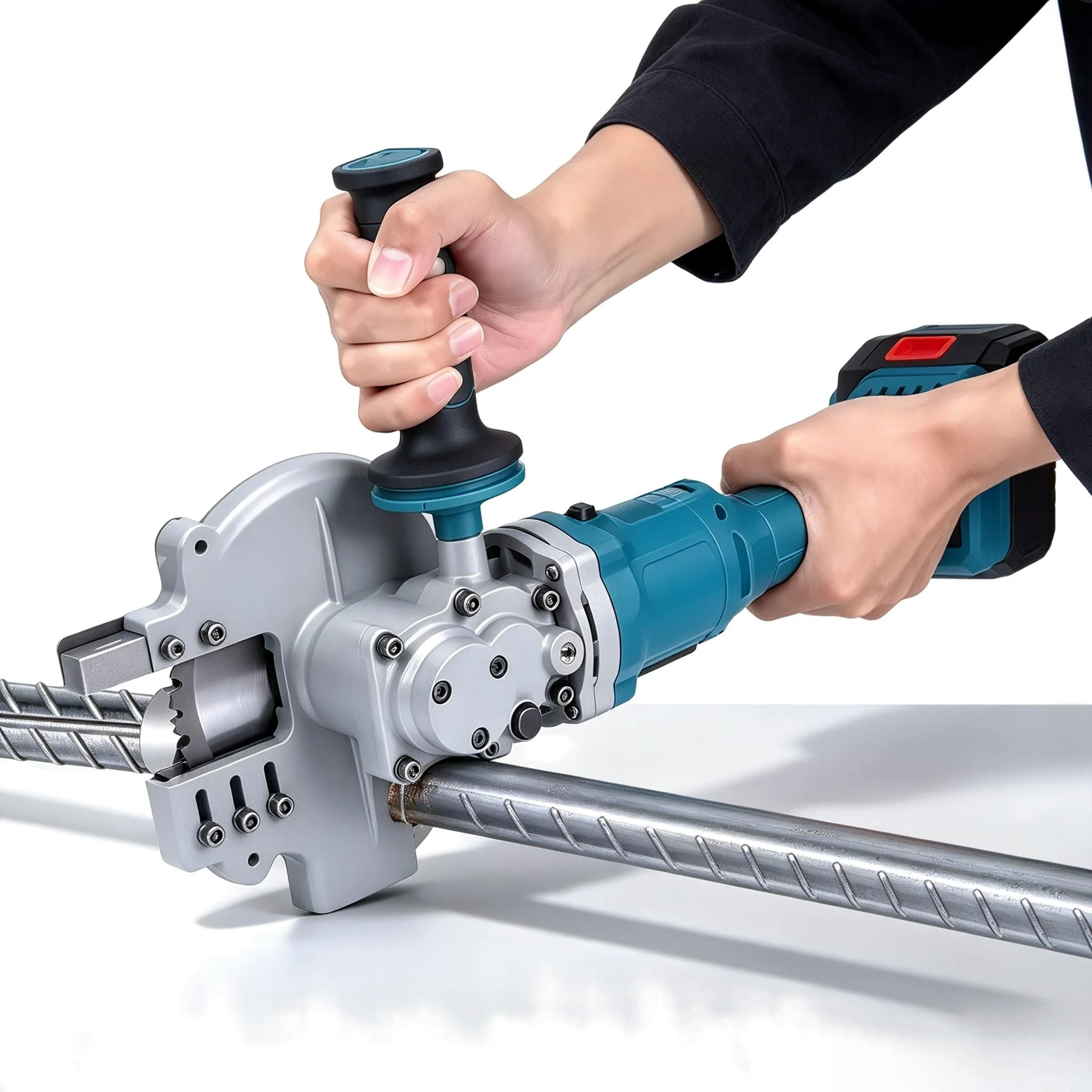 21V Brushless Cold Cut Saw, Handheld Rechargeable Lithium Battery Cutting Machine for Cable & Rebar Steel Bar Cutting