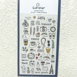 Korean Import Suatelier Daily Something Stickers Scrapbooking Diy Journal Stationery Sticker Deco School Supplies Gift 1046