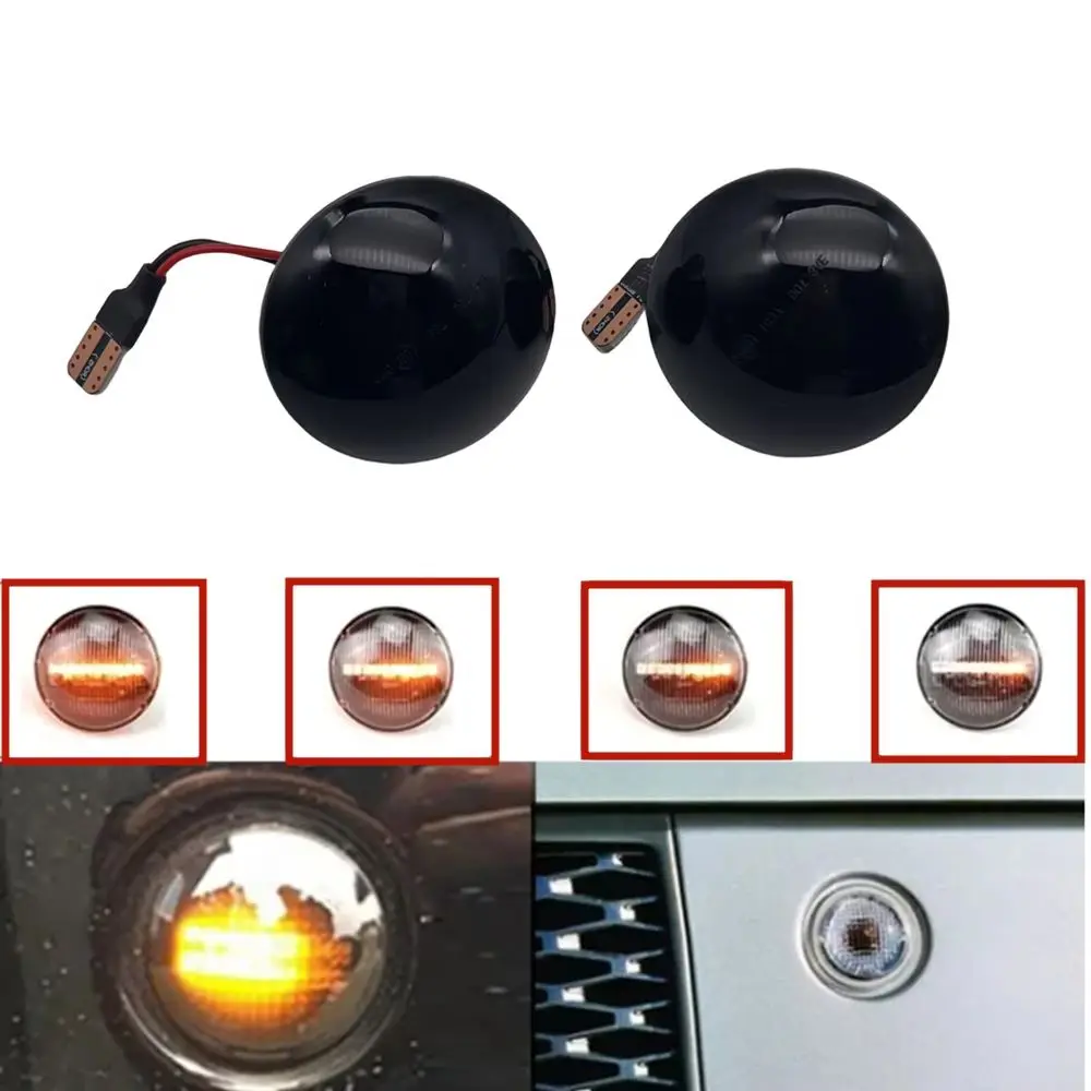 

2 шт. автомобильный светодиодный боковой повторитель индикаторная лампа динамический боковой габаритный фонарь боковые сигнальные огни для Land Rover Range Rover L322 2002-2012