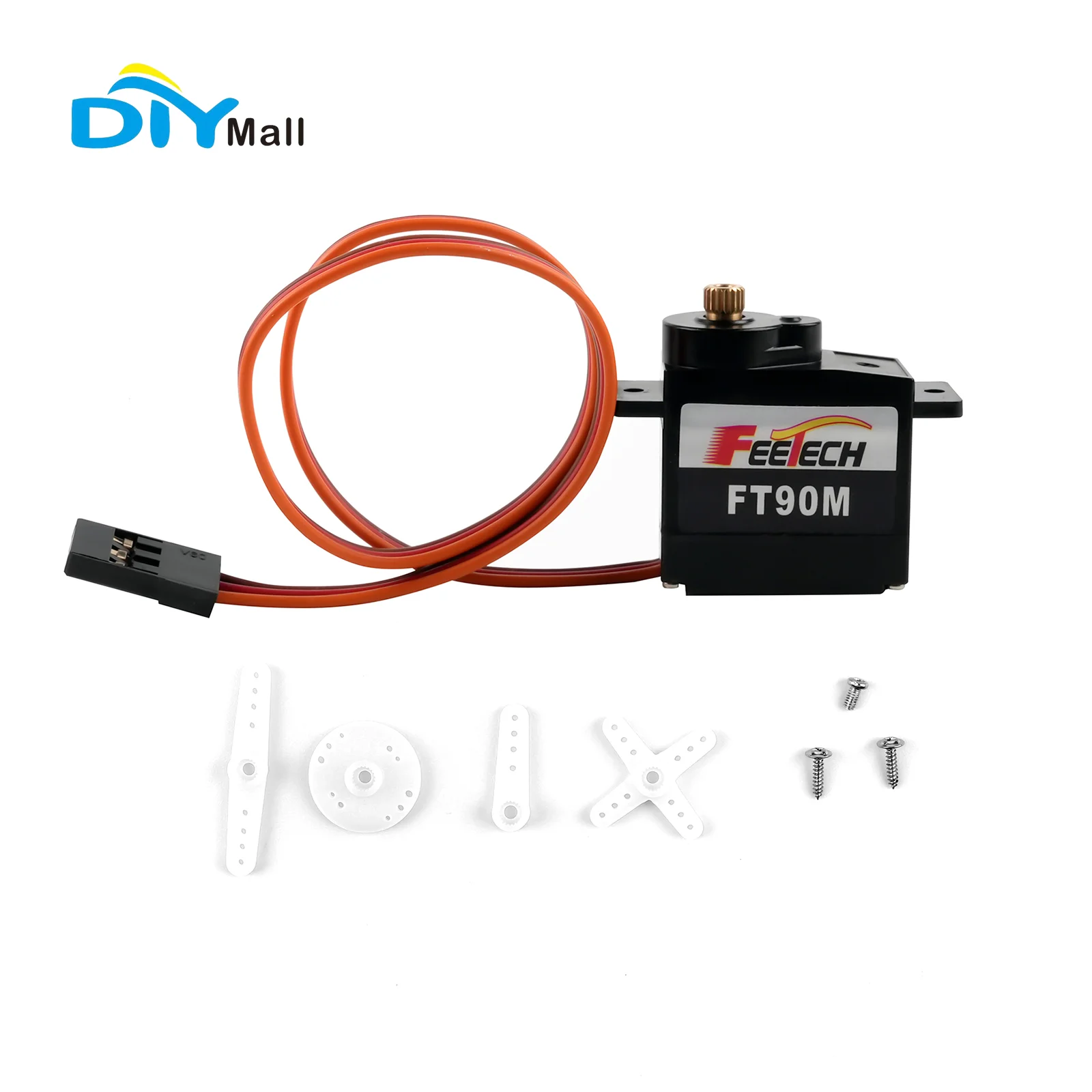 

Feetech FT90M1000 Digital Servo 2.3kg/cm Torque 9g Micro 280° Wide Angle Semi-Metal Gear for Robot/Smart Lock/RC Car