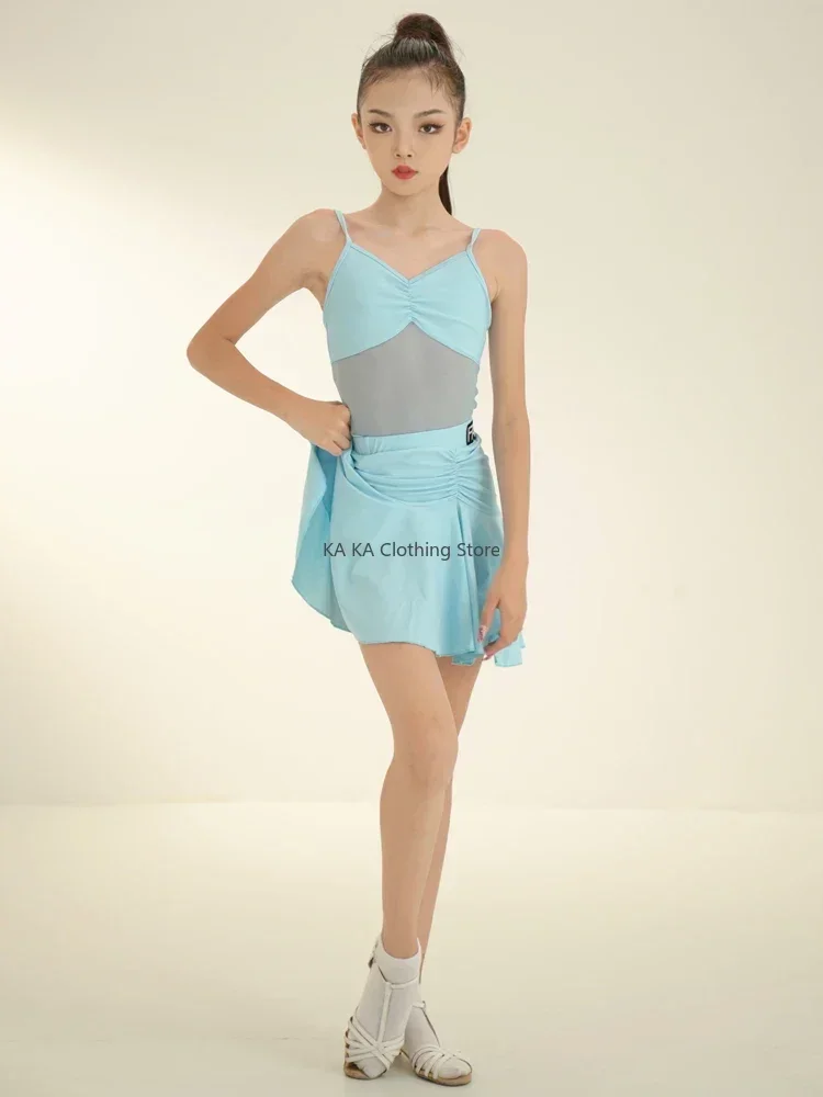 Bambini Rumba Cha Cha Samba abito da ballo latino per ragazze abiti da ballo da sala pratica abito latino abbigliamento da spettacolo per bambini